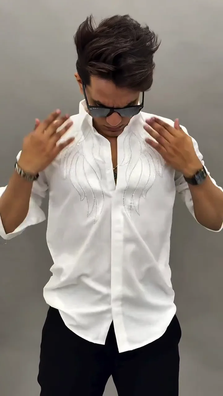 golden statement party shirt