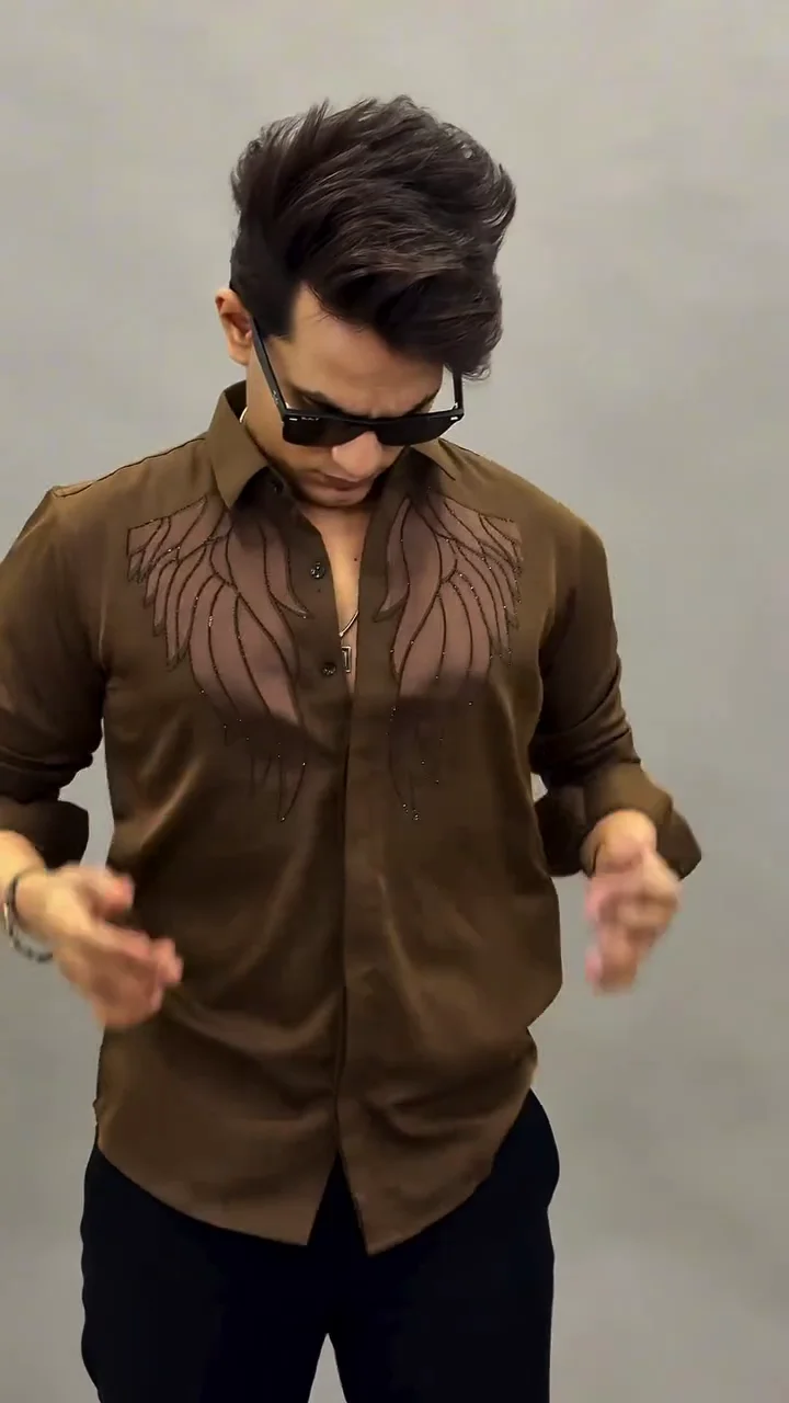 golden statement party shirt