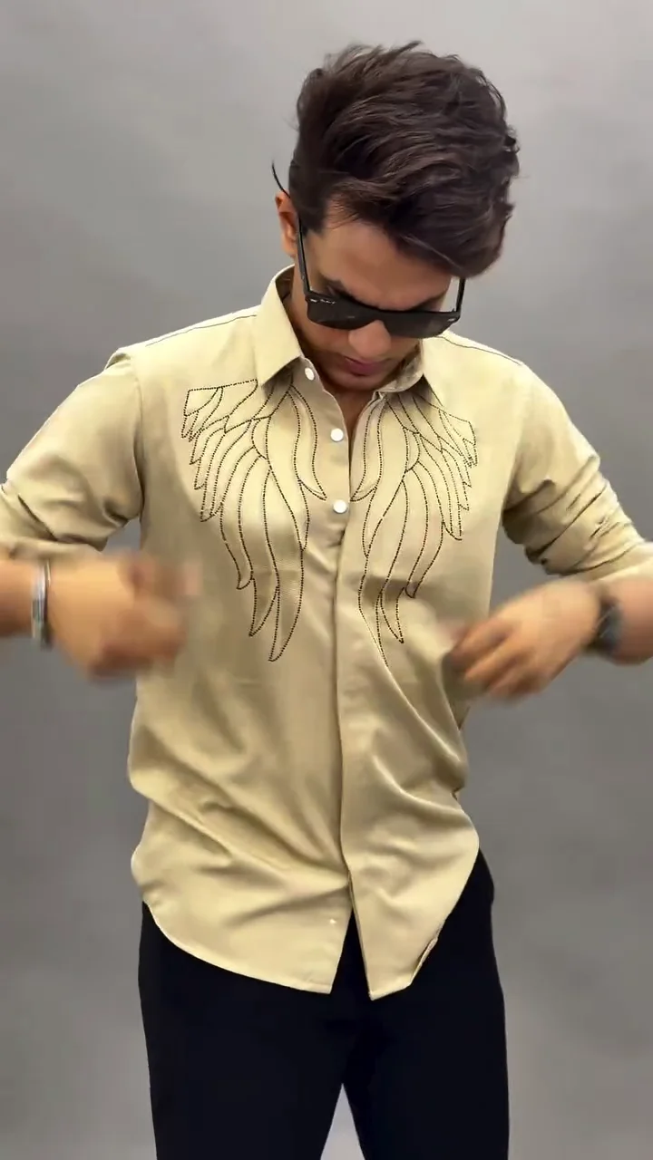 golden statement party shirt