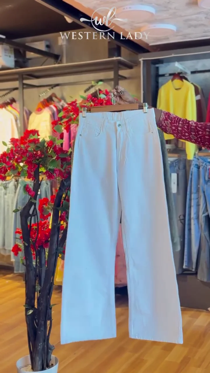 knotted sweater in moss & wide leg pants in white
