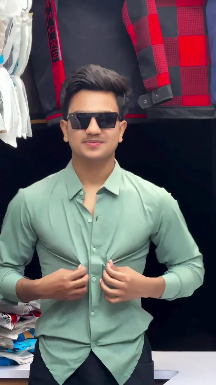 men’s stylish fabric regular fit casual shirt