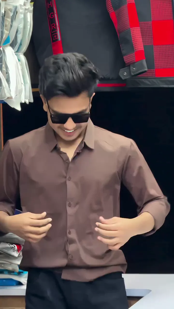 men’s stylish fabric regular fit casual shirt